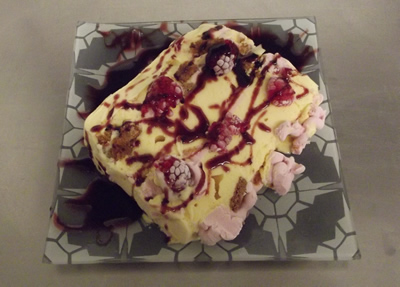 tranche de glace au Cheese cake